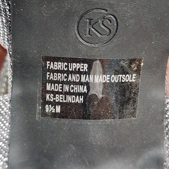 Karen Scott Belindah Sandals Size 9.5 M Metallic Pewter Open Toe Slingback Heels - Picture 11 of 13